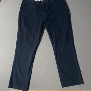 Polo Ralph Lauren Pants Mens 42X32 Navy Blue Chino Casual Twill Pony Cotton